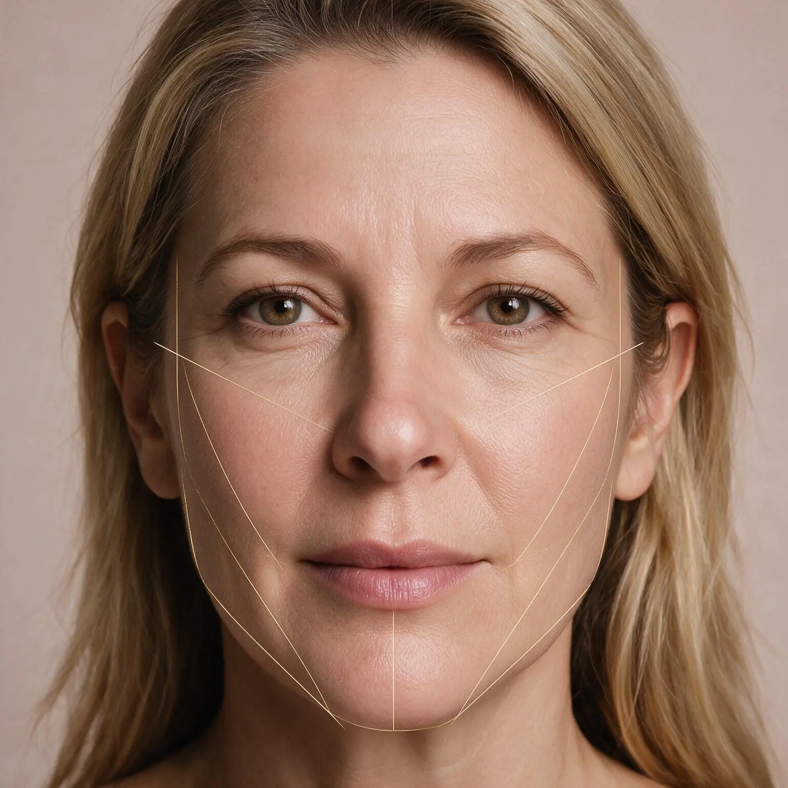 Facial proportion and symmetry assessment front facing for facial balancing with filler in Orlando FL